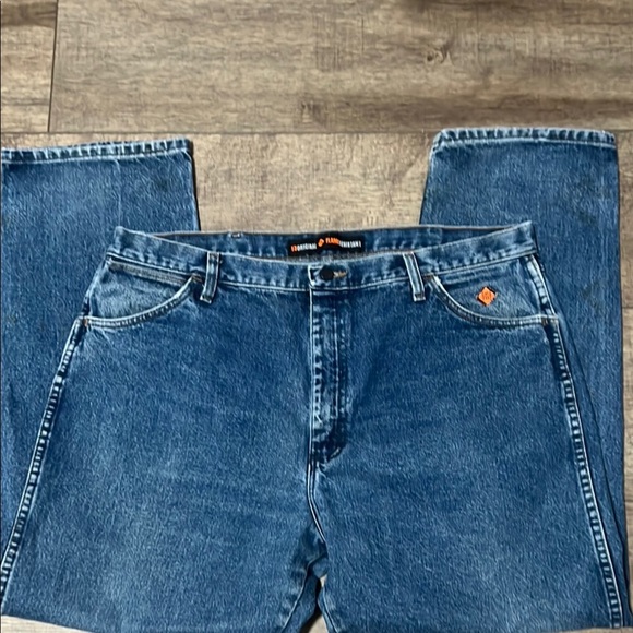 Wrangler  flame resistant Blue Denim Jeans 40x30 - Picture 3 of 6